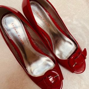 Étienne Aigner red patent heels